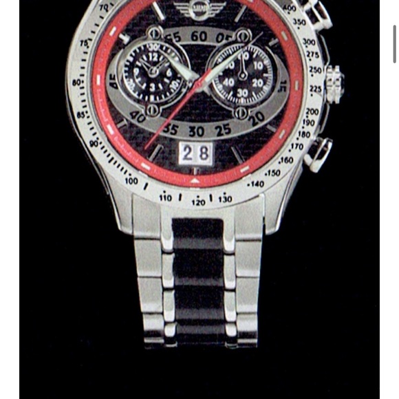 Mini Cooper by Torneau Stainless Steel Chronograph Watch with Red Accents - Picture 7 of 7